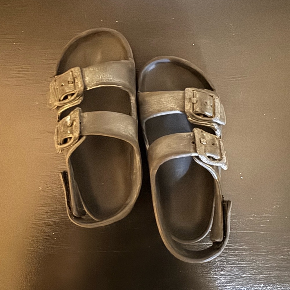 Black Double Strap Sandals